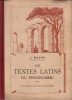 Les textes latins du programme. Classe de quatrième.. MATON J. 