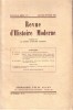 Revue d'histoire moderne 1932 N° 1.. REVUE D'HISTOIRE MODERNE 1932 