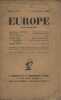 Europe. Revue mensuelle N° 35. Sherwood Anderson - Léon Werth - Lucien Jacques - Pierre Hamp.. EUROPE 