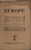 Europe N° 171 : Textes de Eugène Dabit - Audiberti - Robert Honnert - Joseph Voisin…. EUROPE 