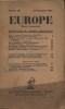 Europe N° 177 : Le souvenir de Georges Chennevière. Textes de René Arcos - Duhamel - Jules Romains - Charles Vildrac…. EUROPE 