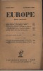 Europe N° 178 : Textes de Henri Michaux - Victor Fink - Marguerite Clerbout…. EUROPE 