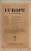 Europe. Revue mensuelle. 1946 N° 7. André David - Jules Isaac - Pablo Neruda - Gaston Baissette - Aragon - Claude Roy.... EUROPE 1946 