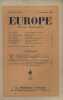 Europe. Revue mensuelle. 1946 N° 9. Aimé Dupuy - Jean Larnac - Jean de Boschère - Georges Magnane…. EUROPE 1946 