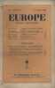 Europe. Revue mensuelle. 1946 N° 10. Henri Wallon - Jean Cassou - Georges Friedmann - Pierre Seghers - Aragon.... EUROPE 1946 