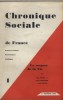 Chronique sociale de France N° 1 - 1963. Le respect de la vie.. CHRONIQUE SOCIALE DE FRANCE 1963 