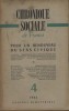 Chronique sociale de France N° 4 - 1953. Pour un renouveau du sens civique.. CHRONIQUE SOCIALE DE FRANCE 1953 