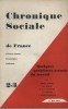 Chronique sociale de France N° 2-3 - 1963. Quelques problèmes actuels du travail.. CHRONIQUE SOCIALE DE FRANCE 1963 