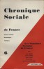 Chronique sociale de France N° 6 - 1964. Les semaines sociales de France.. CHRONIQUE SOCIALE DE FRANCE 1964 