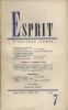 Revue Esprit. 1952, numéro 7. Articles de Henri Bartoli - Jacques Richard-Molard - Maurice Dupont - Franz Villier…. ESPRIT 1952-7 