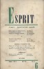 Revue Esprit. 1956, numéro 6. Articles de Paul Ricoeur - Jean-Marie Domenach - Albert Sohier - Paul Mus - Henrich Boell - Edourd Glissant…. ESPRIT ...