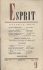 Revue Esprit. 1961, numéro 9. Wilfred Owen. Articles de Lorenzo Gomis - Gilbert Mury - J. Chombart de Lauwe…. ESPRIT 1961-9 