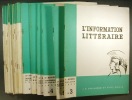L'information littéraire. Revue illustrée - 5 numéros par an. Ensemble de 15 numéros entre 1957 et 1963. 1957 3 - 1958 5 - 1959 (4 et 5) - 1960 (3 à ...