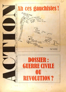 Action N° 21. Réalisé au service des comités d'action. Dossier: Guerre civile ou Révolution?
