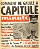 Minute N° 320. Comment De Gaulle a capitulé. Le 13 mai rouge. Avec son supplémént 320 bis : Non! L'effondrement du régime.. MINUTE 