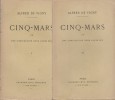 Cinq-Mars ou Une conjuration sous Louis XIII. En deux volumes.. VIGNY Alfred de 
