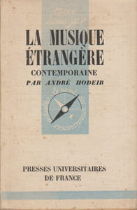 La musique étrangère contemporaine.