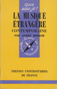 La musique étrangère contemporaine.