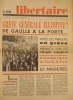 Le Monde libertaire N° 89. Organe de la Fédération anarchiste. Mensuel. Grève générale illimitée! De Gaulle à la porte…. LE MONDE LIBERTAIRE 