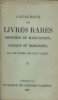 Catalogue de livres rares imprimés et manuscrits, anciens et modernes, sur les sujets les plus variés. V. Maurice Chamonal, de Nobele - Loliée - ...