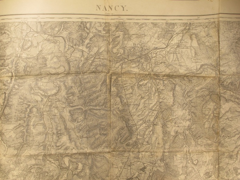 Nancy (Commercy). Carte N° 69. Carte d'état major. Relevés de 1837.. NANCY - CARTE 