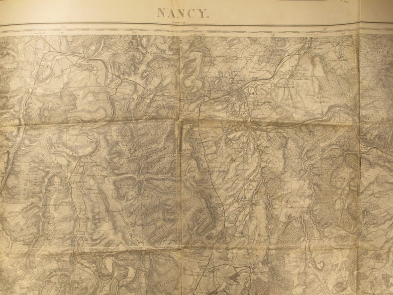 Nancy (Commercy). Carte N&deg; 69. Carte d'&eacute;tat major. Relev&eacute;s de 1837.. NANCY - CARTE 