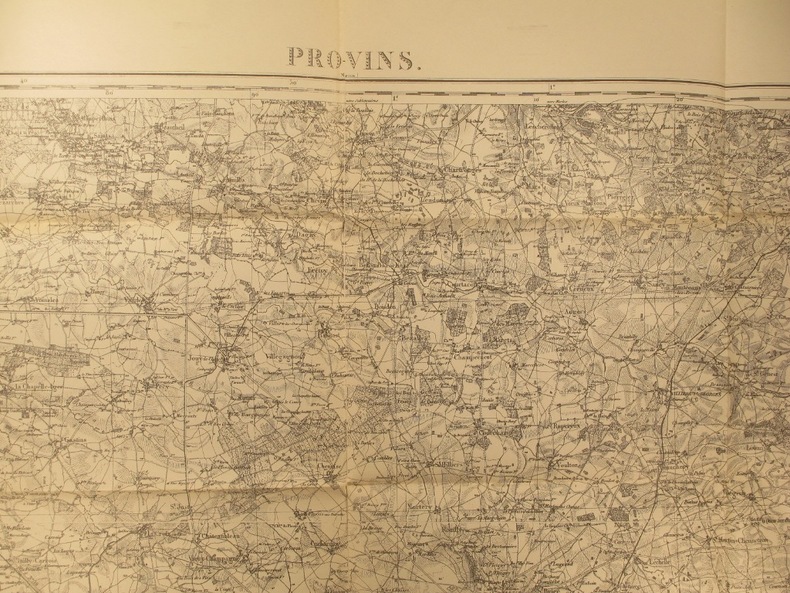 Provins (Meaux). Carte N° 66. Carte d'état major. Relevés de 1833.. PROVINS - CARTE 