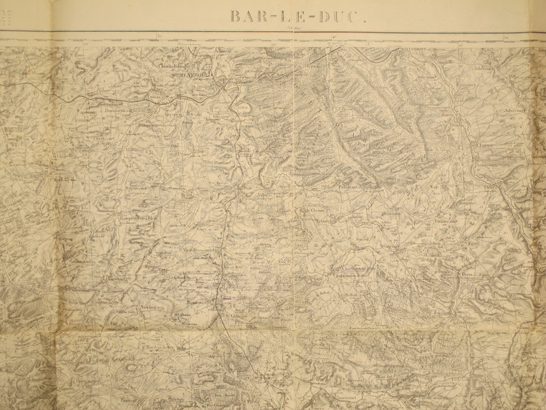 Bar-le-Duc (Verdun). Carte N° 51. Carte au 1/80 000. Relevés de 1838. Révisée en 1911.. BAR-LE-DUC - CARTE 