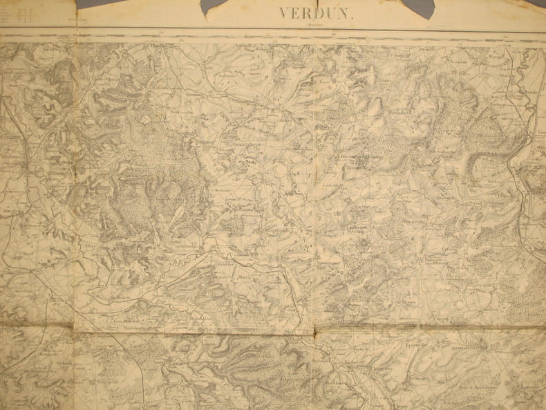 Verdun (M&eacute;zi&egrave;res). Carte N&deg; 35. Carte au 1/80 000. Relev&eacute;s de 1833. Tirage de 1915.. VERDUN - CARTE 