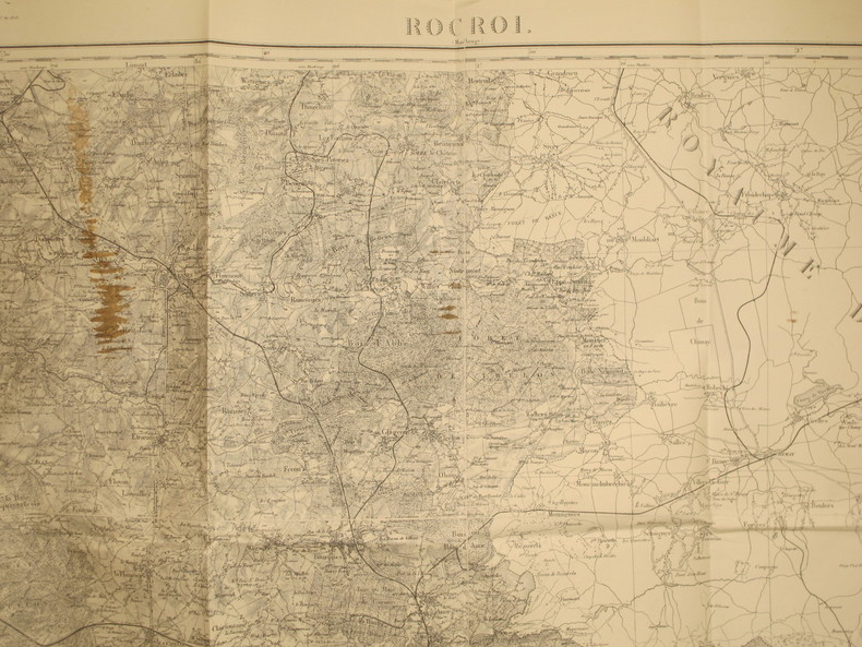 Rocroi (Maubeuge). Carte N° 14. Carte au 1/80 000. Relevés de 1832. Révisée en 1897.. ROCROI - CARTE 