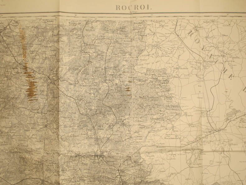 Rocroi (Maubeuge). Carte N&deg; 14. Carte au 1/80 000. Relev&eacute;s de 1832. R&eacute;vis&eacute;e en 1897.. ROCROI - CARTE 