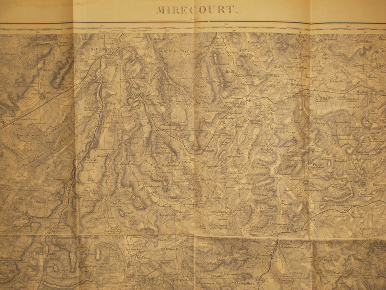 Mirecourt (Nancy). Carte N° 84. Carte au 1/80 000. Relevés de 1845. Révisée en 1896.. MIRECOURT - CARTE 