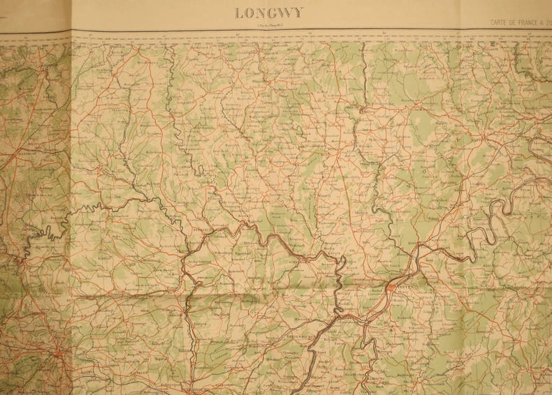 Longwy (Aix-la-Chapelle). Feuille N&deg; 11. Carte de France en couleurs au 1 200 000e. Feuille N&deg; 11.. LONGWY - FEUILLE 