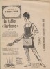 Le tablier "barbecue". Patron paru en supplément de l'Echo de la mode.. SUPPLEMENT A L'ECHO DE LA MODE 1960 