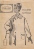 Notre modèle de couverture : manteau. Patron paru en supplément de l'Echo de la mode.. SUPPLEMENT A L'ECHO DE LA MODE 1959 