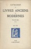 Catalogues de livres anciens et modernes. N° 6.. LIBRAIRIE LARDANCHET CATALOGUE 