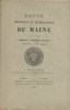 Revue historique et archéologique du Maine. Tome LXIII. Troisième livraison. Premier semestre.. REVUE HISTORIQUE ET ARCHEOLOGIQUE DU MAINE 