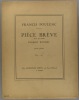 Pièce brève sur le nom d'Albert roussel. Pour Piano.. POULENC Francis 