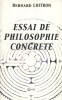 Essai de philosophie concrète.. LOITRON Bernard 