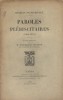 Paroles plébiscitaires (1906-1913).. FAURE-BIGUET Charles 
