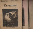 Germinal. En 3 tomes.. ZOLA Émile Couvertures illustrées.