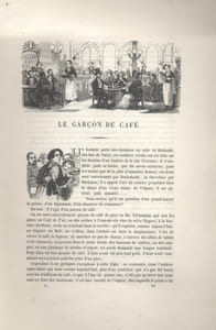 Les Français peints par eux-mêmes. Le garçon de café. Livraison N° 82, avec sa couverture d'origine, contenant la "Correspondance des Français".