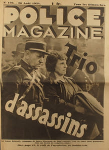 Police Magazine N° 196. En première page : Trio d'assassins. Le bataillon de la douleur (Biribi) - Les gangsters de Marseille - Souvenirs d'une femme de chambre de Palace…