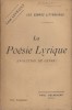 La poésie lyrique. (Evolution du genre).. LEVRAULT Léon 