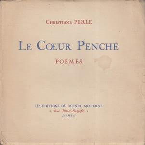 Le coeur penché. Poèmes. Envoi de l'auteur.