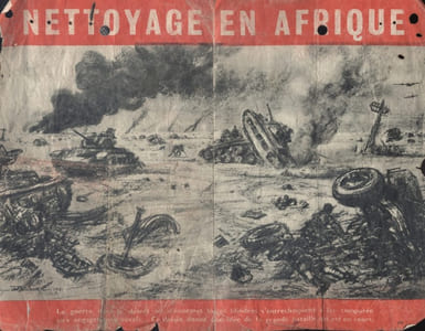 Nettoyage en Afrique. Tract allié sur la guerre en Lybie : Général Auchinleck contre Général Rommel.