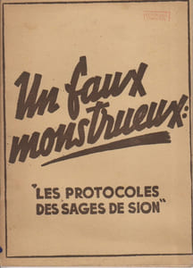 Un faux monstrueux : "Les protocoles des sages de Sion". Extraits des dialogues sur les temps nouveaux, de Albert S. Asseo.