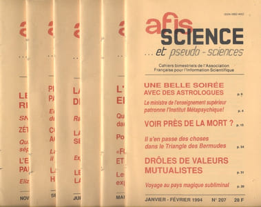 Cahiers bimestriels de l'Association Française pour l'Information Scientifique. Année 1994 complète. Du numéro 207 au numéro 212.