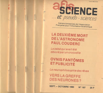 Cahiers bimestriels de l'Association Française pour l'Information Scientifique. 6 numéros entre 1990 et 1999 : Numéros 187-189 à 192-237.