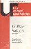 Les cahiers rationalistes N° 389 : La plus-value (I) par Albert Maillet.. LES CAHIERS RATIONALISTES 